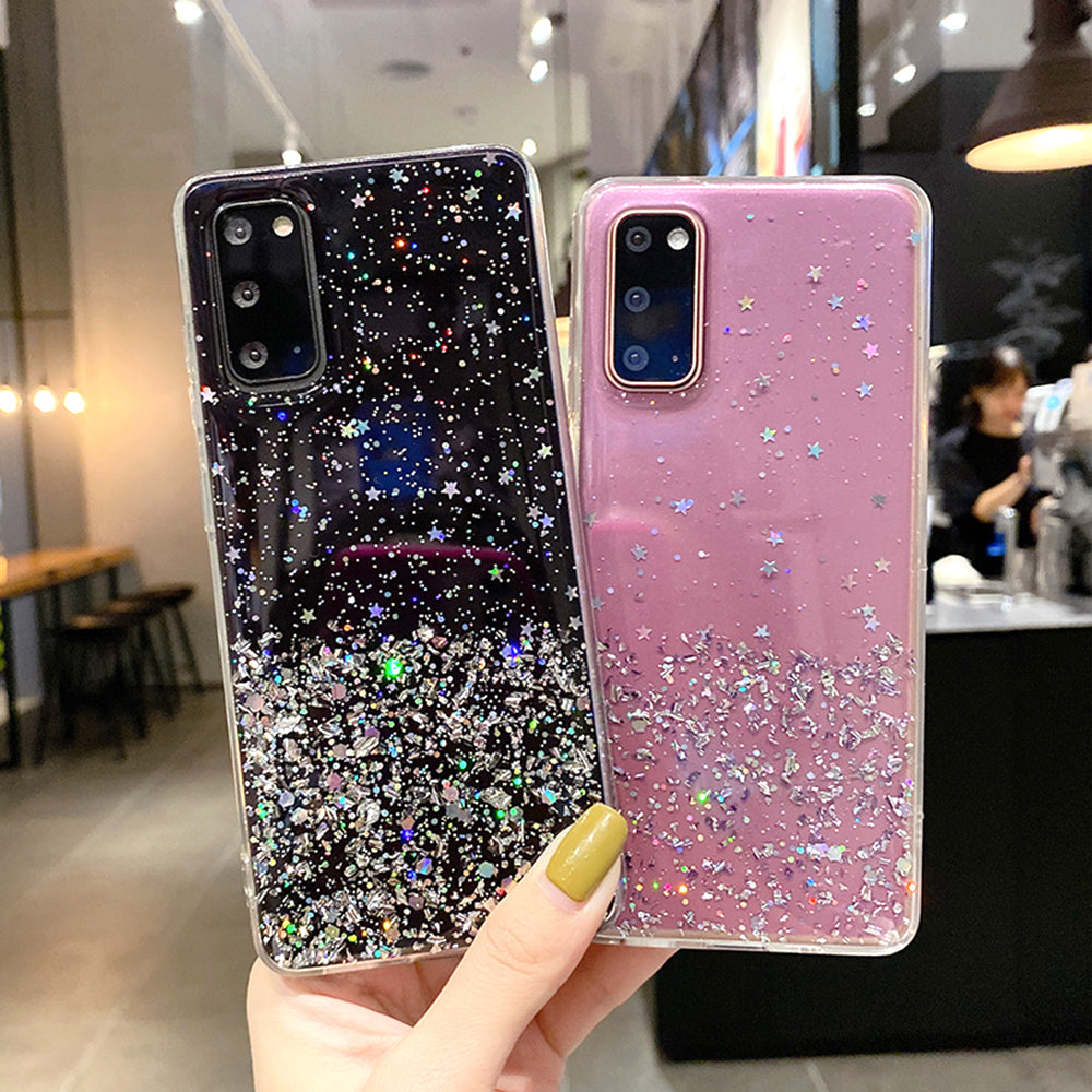 Gradient Glitter Clear Silicone Case for Samsung Galaxy S23 S22 S21 S20 - Eastlakes Electronics